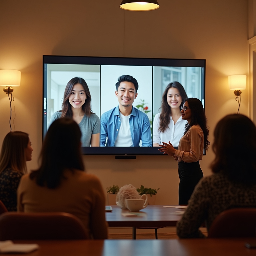 Skupina účastníků diskutuje o emočních vzorcích v rámci webináře